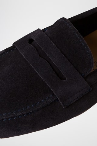 Mocassini in pelle scamosciata - Blu