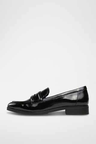 Mocassins en cuir verni - Noir