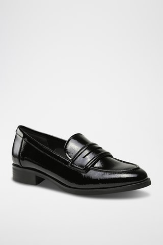 Mocassins en cuir verni - Noir