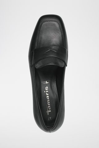 Mocassins à talons en cuir - Noir