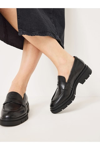 Mocassins en cuir - Noir