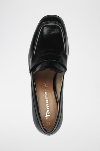 Mocassins à talons vernis - Noir