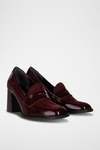 Mocassins à talons - Rouge