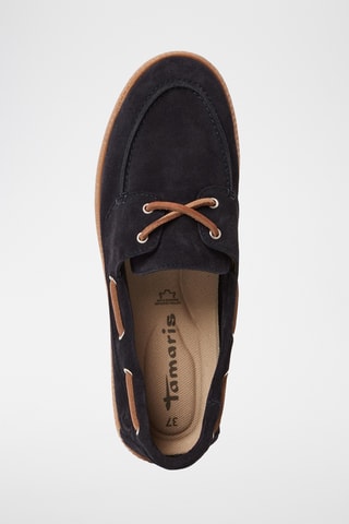 Chaussures bateau en nubuck - Bleu