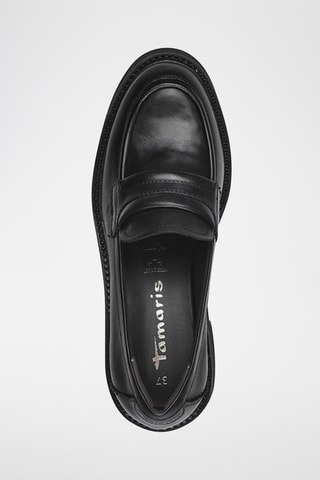 Mocassins à talons en cuir - Noir