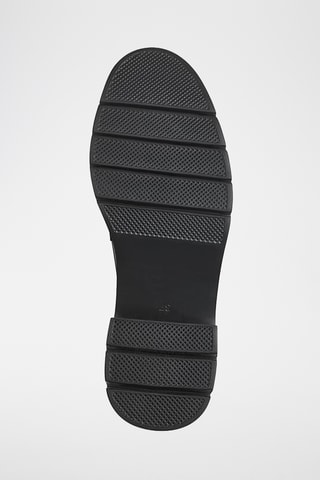 Mocassins à talons en cuir - Noir