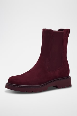 Stivaletti Beatles in pelle scamosciata - Rosso