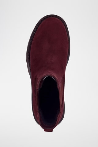Stivaletti Beatles in pelle scamosciata - Rosso