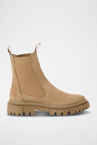 Stivaletti Beatles in pelle scamosciata - Beige