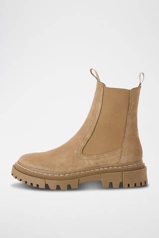 Stivaletti Beatles in pelle scamosciata - Beige