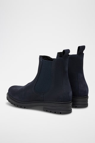 Stivaletti Beatles imbottiti in pelle scamosciata - Navy