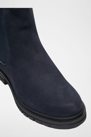 Stivaletti Beatles imbottiti in pelle scamosciata - Navy
