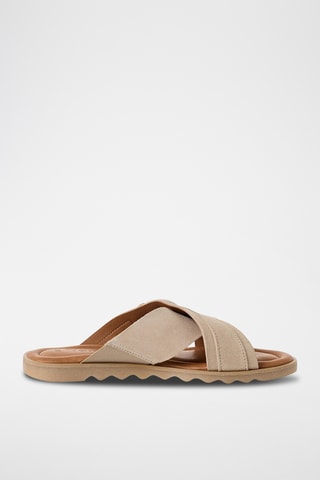 Ciabatte in pelle scamosciata - Beige