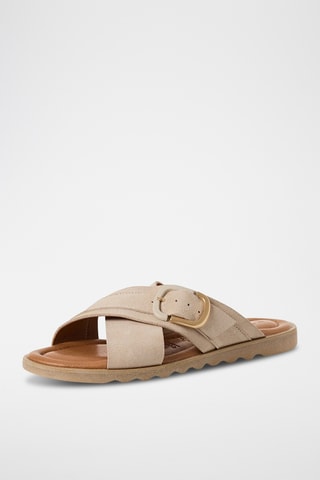 Ciabatte in pelle scamosciata - Beige