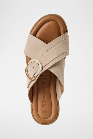Ciabatte in pelle scamosciata - Beige