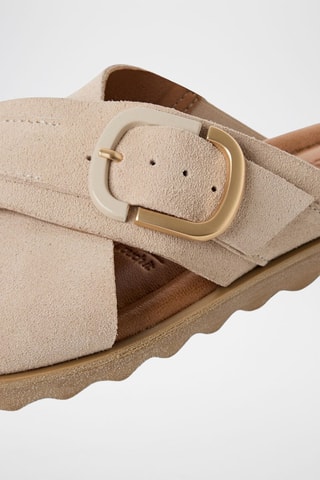 Ciabatte in pelle scamosciata - Beige