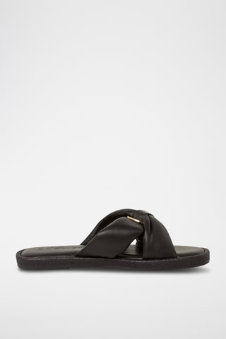 Ciabatte in pelle - Nero