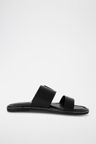 Ciabatte in pelle - Nero
