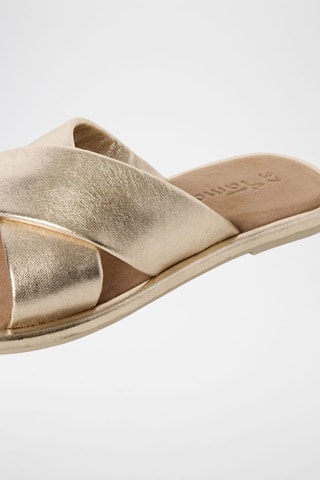 Mules en cuir - Doré