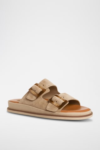 Mules en nubuck - Beige