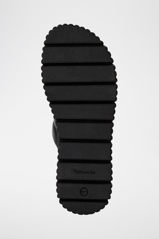 Ciabatte platform in pelle - Nero