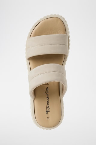Ciabatte platform in pelle - Beige