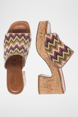 Mules à talons - Multicolore
