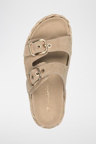 Ciabatte platform in pelle scamosciata - Beige