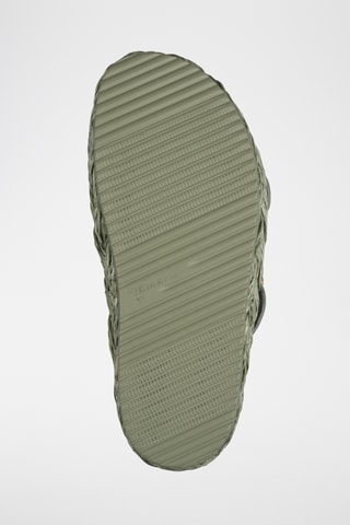 Ciabatte platform in pelle scamosciata - Verde