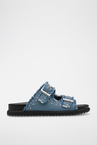 Ciabatte in jeans - Azzurro