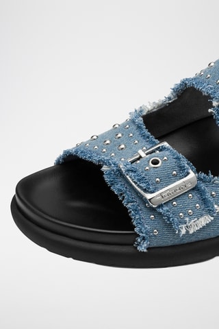 Ciabatte in jeans - Azzurro