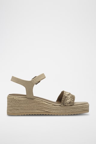 Espadrillas con zeppa - Beige