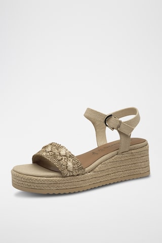 Espadrillas con zeppa - Beige