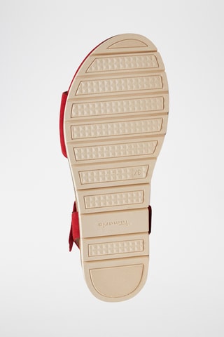 Sandali in pelle scamosciata - Rosso