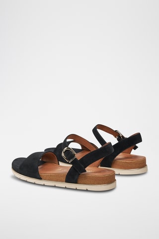 Sandali in pelle scamosciata - Blu scuro