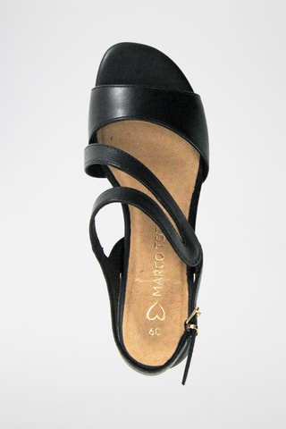 Sandales à talons en cuir - Noir