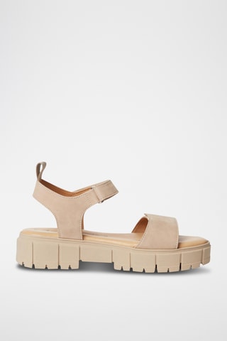 Sandales en nubuck - Marron