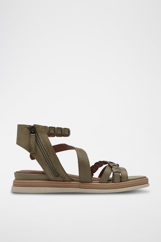 Spartiates en cuir - Vert