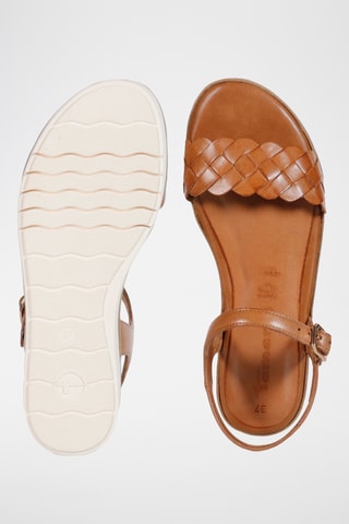 Sandales plateformes en cuir - Marron