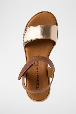 Sandales plateformes en cuir - Marron