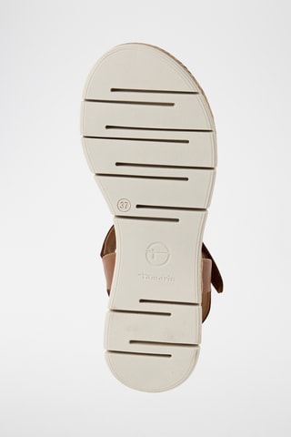 Sandales plateformes en cuir - Marron