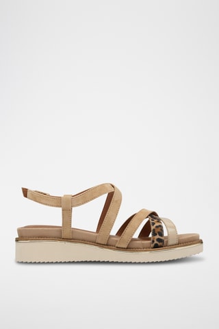 Sandales en cuir - Beige