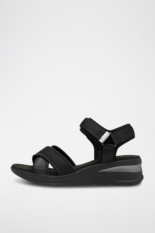 Sandali con zeppa - Nero