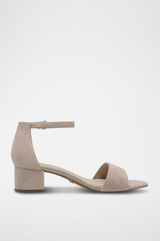 Sandales à talons en nubuck - Gris