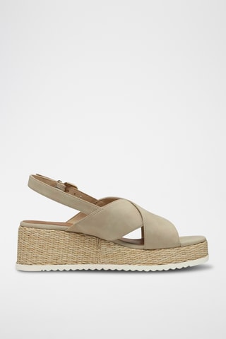 Sandali con zeppa - Beige