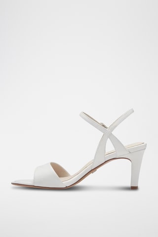 Sandales à talons en cuir - Blanc