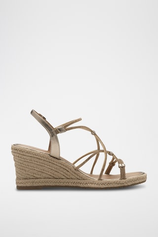 Sandali con zeppa - Dorato