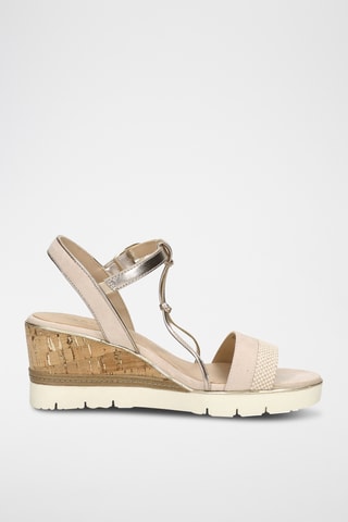 Sandales compensées - Beige
