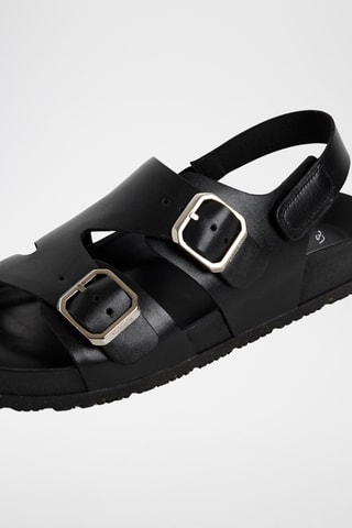 Sandali in pelle - Nero