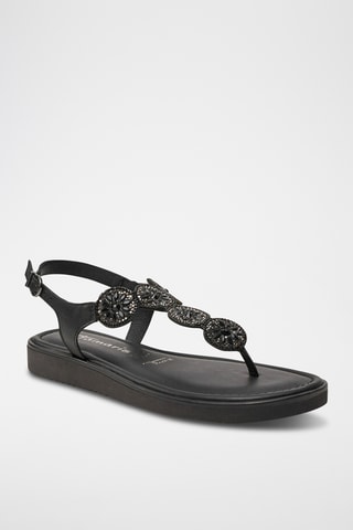 Sandales en cuir - Noir